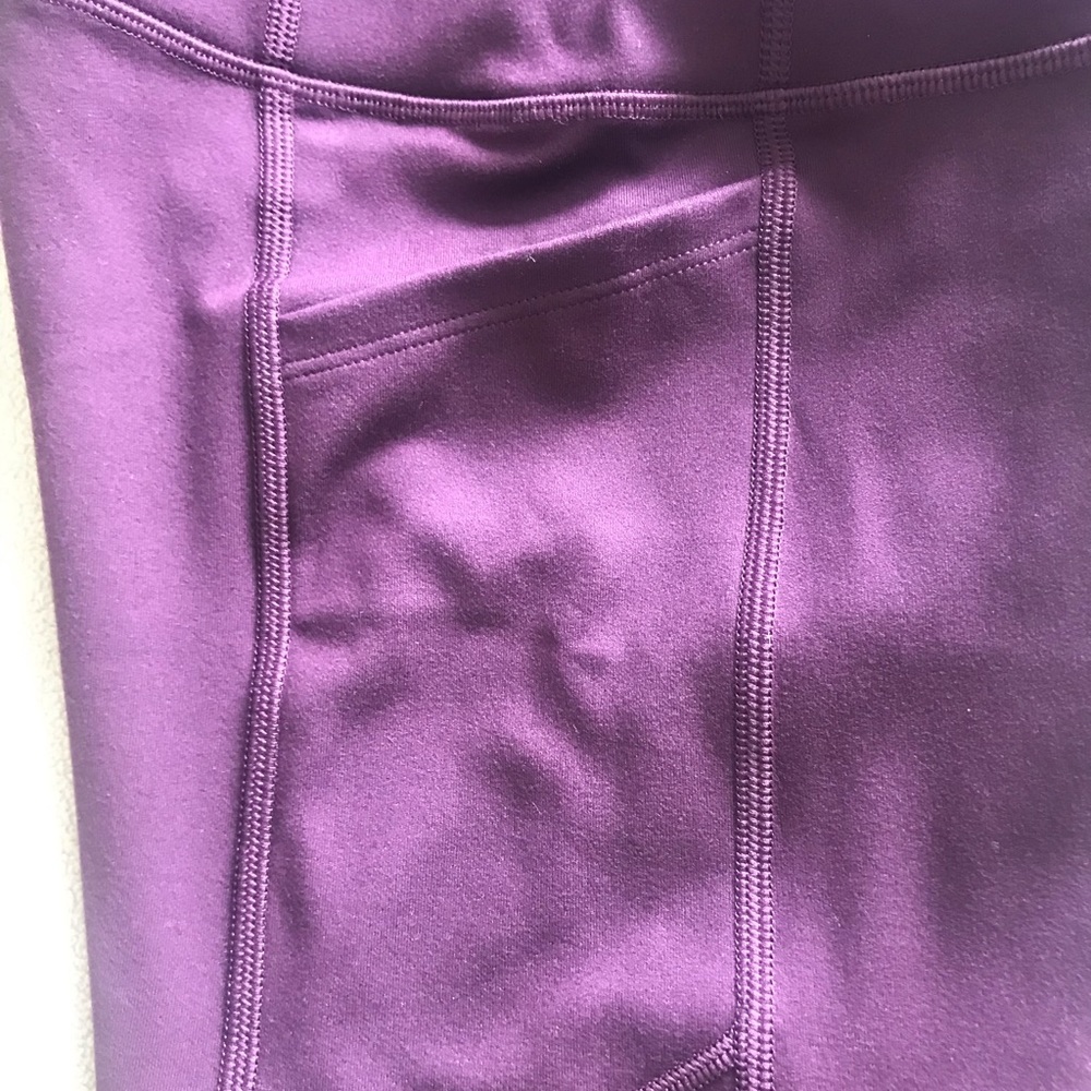 Plum purple Workout Stretch Legging pockets Victoria’s Secret Pants Size 2 yoga - Picture 4 of 8